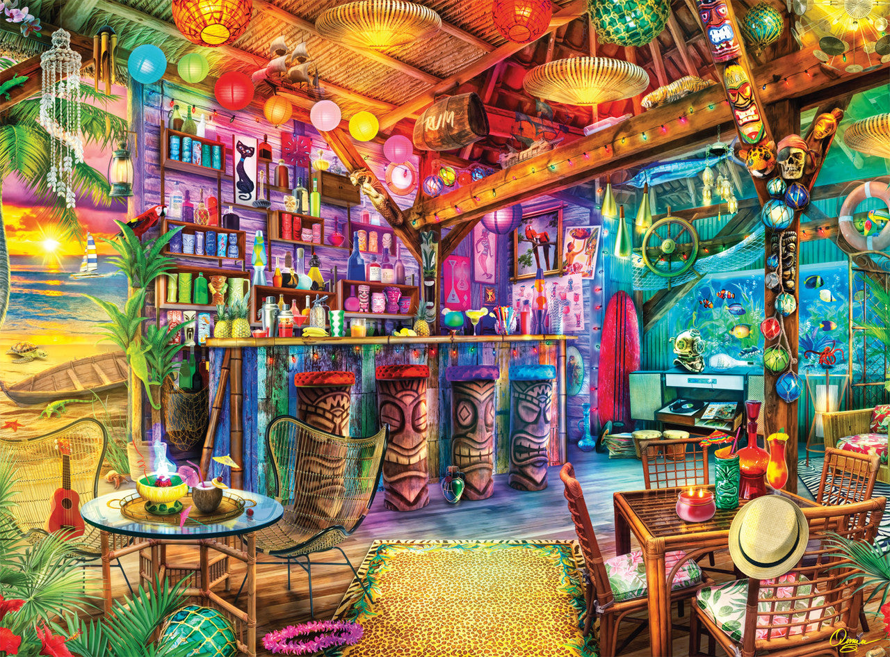 Aimee Stewart:  Tiki Beach Sunset 1000 Piece Puzzle