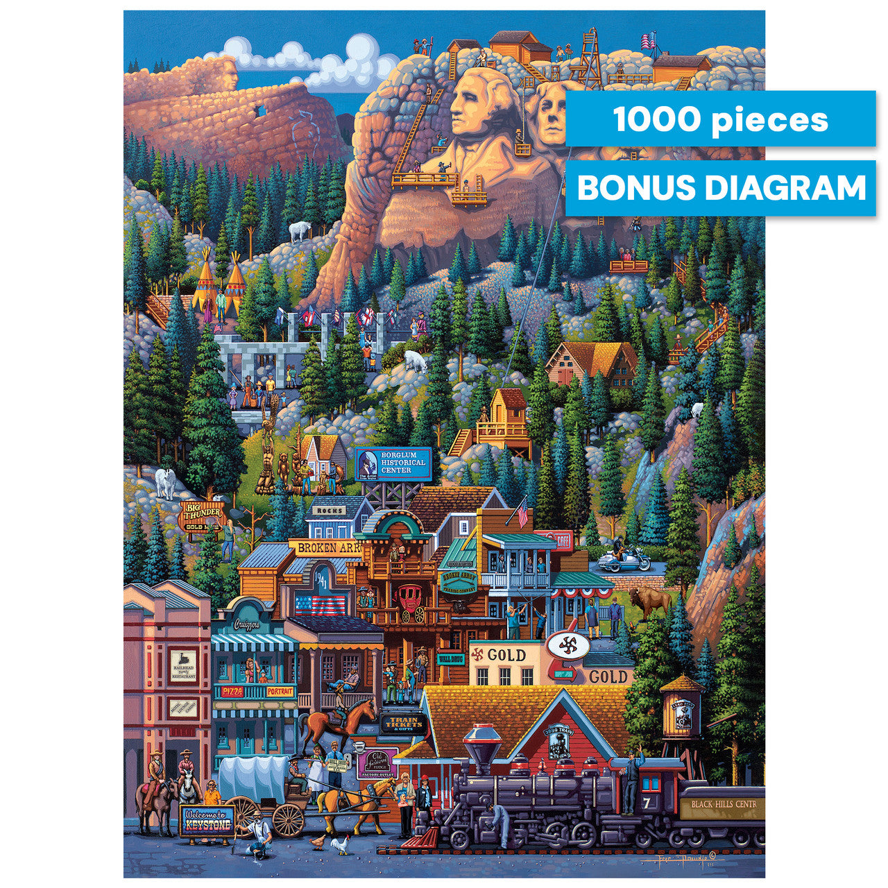 Eric Dowdle: Mount Rushmore 1000 Piece Puzzle