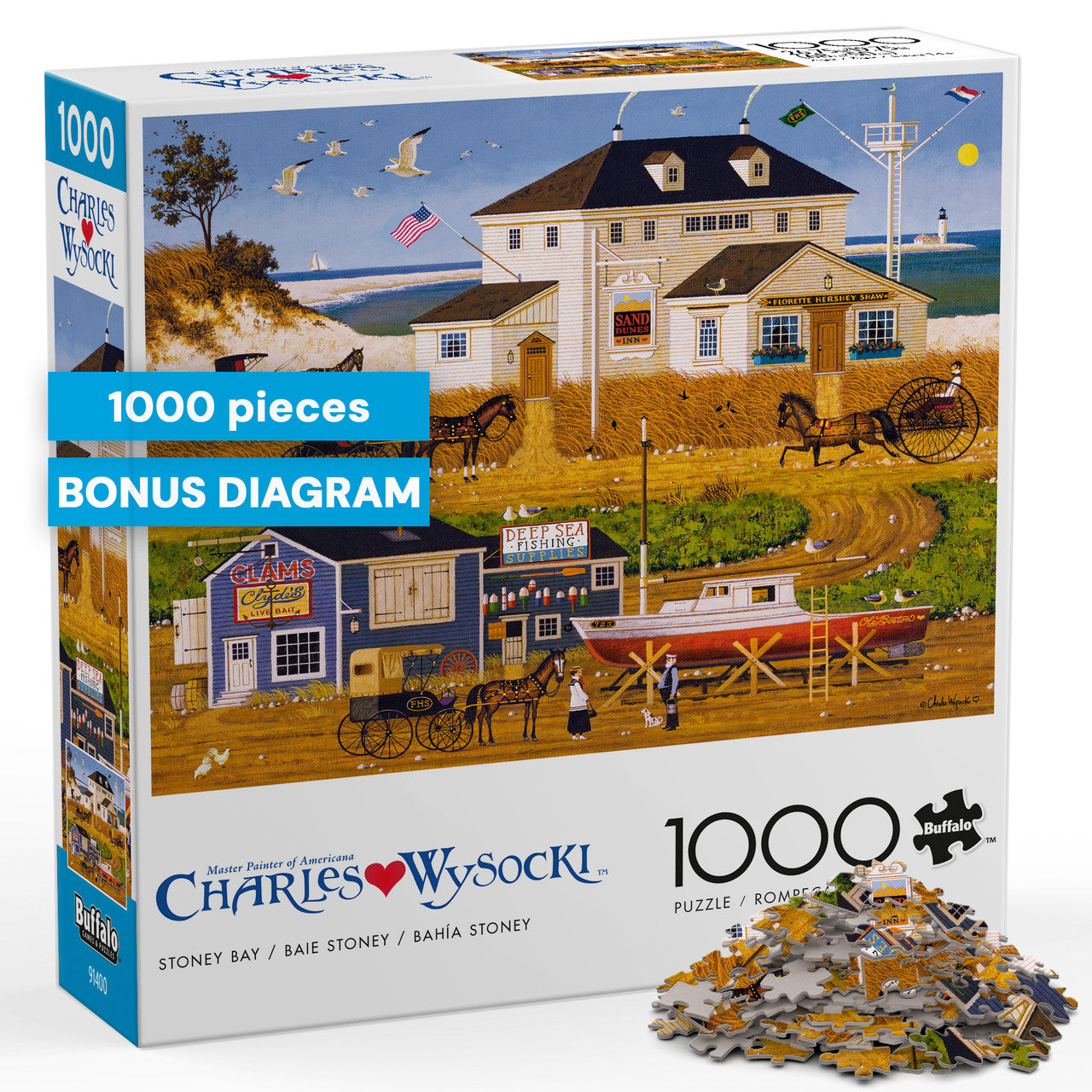 Charles Wysocki: Stoney Bay 1000 Piece Puzzle