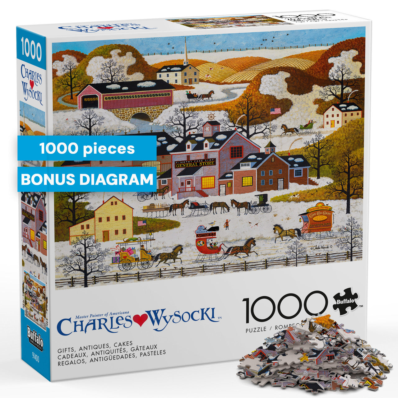 Charles Wysocki: Gifts, Antiques, Cakes 1000 Piece Puzzle