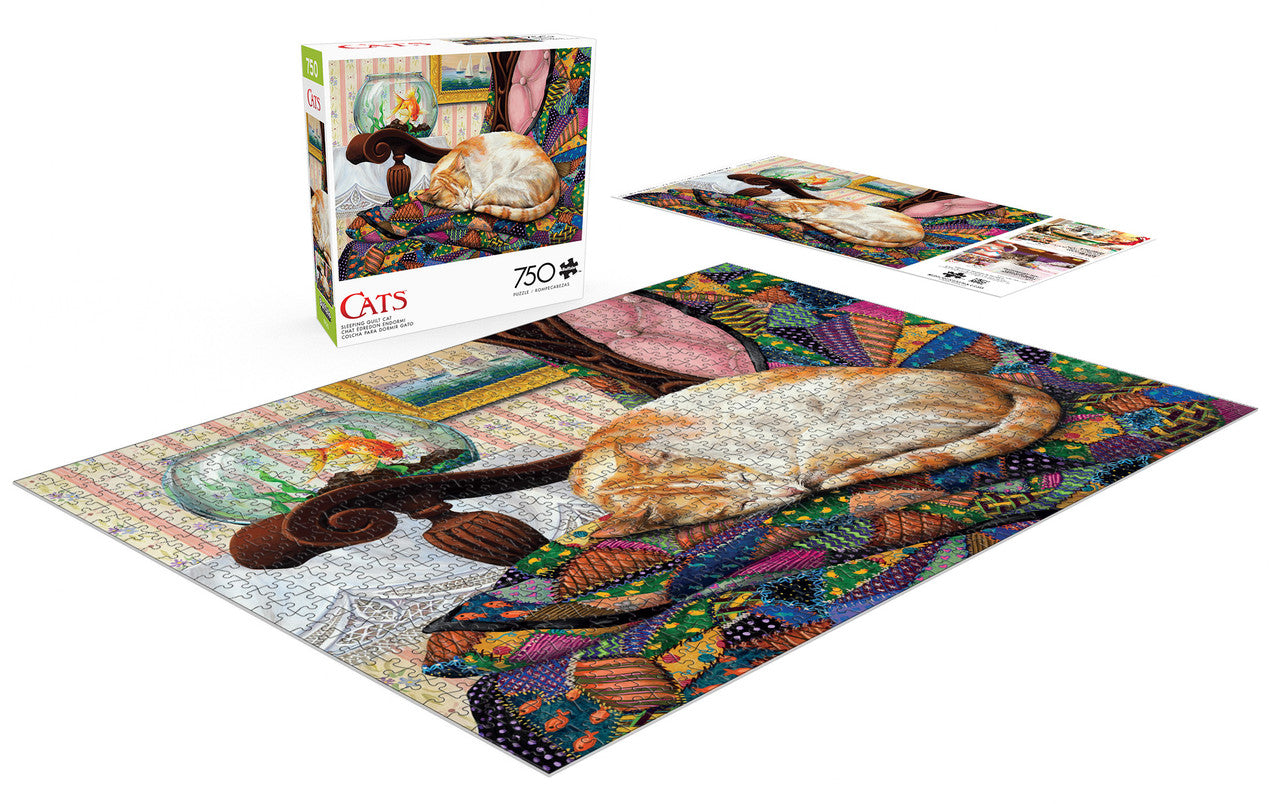 Cats: Sleeping Quilt Cat 750 Piece Puzzle