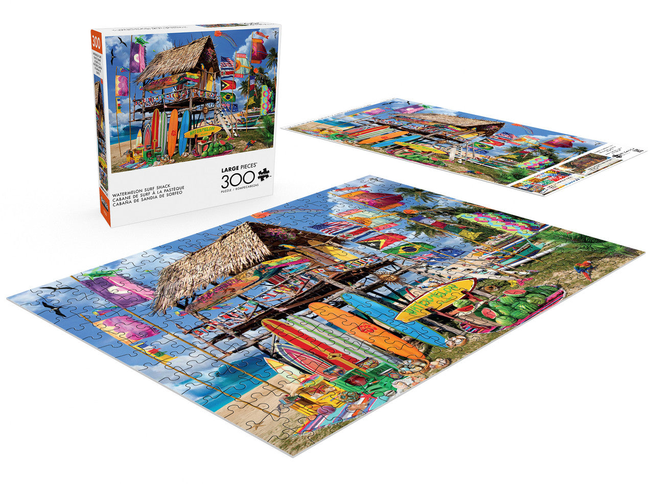 Watermelon Surf Shack 300 Large Piece Puzzle