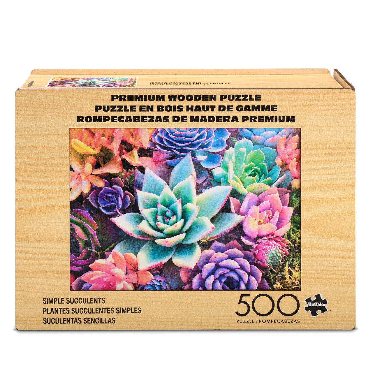 Wood Puzzle: Simple Succulent 500 Piece Puzzle