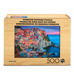 Wood Puzzle: Cinque Terre-Whimsy Pieces 500 Piece Puzzle