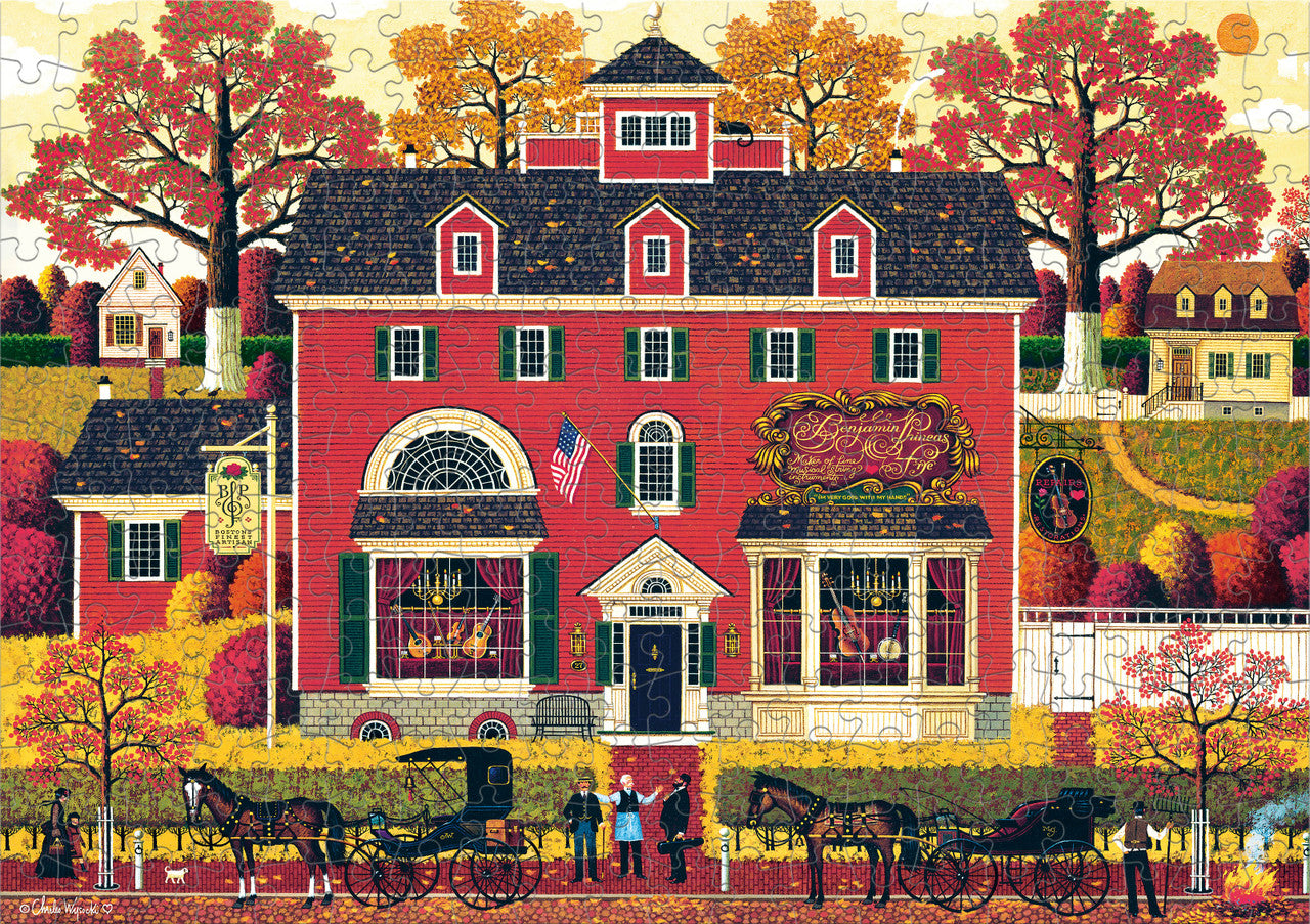Charles Wysocki AMERICANA: Benjamin's Music Store 500 Piece Puzzle