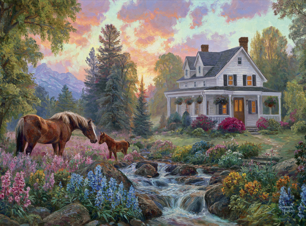 Silver Select Floral Pasture 1000 Piece Puzzle