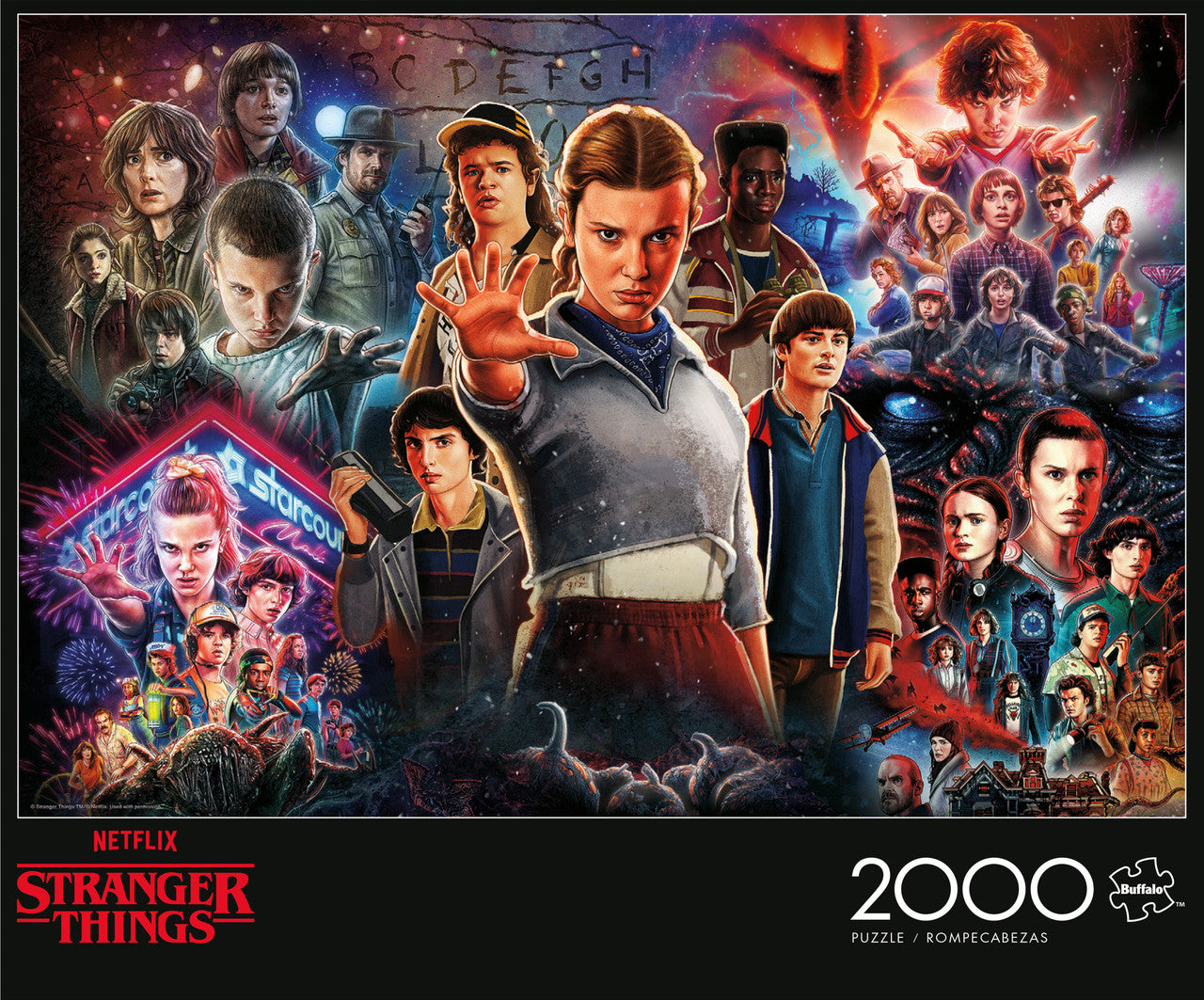 Stranger Things Season Collage 2000 Piece Puzzle