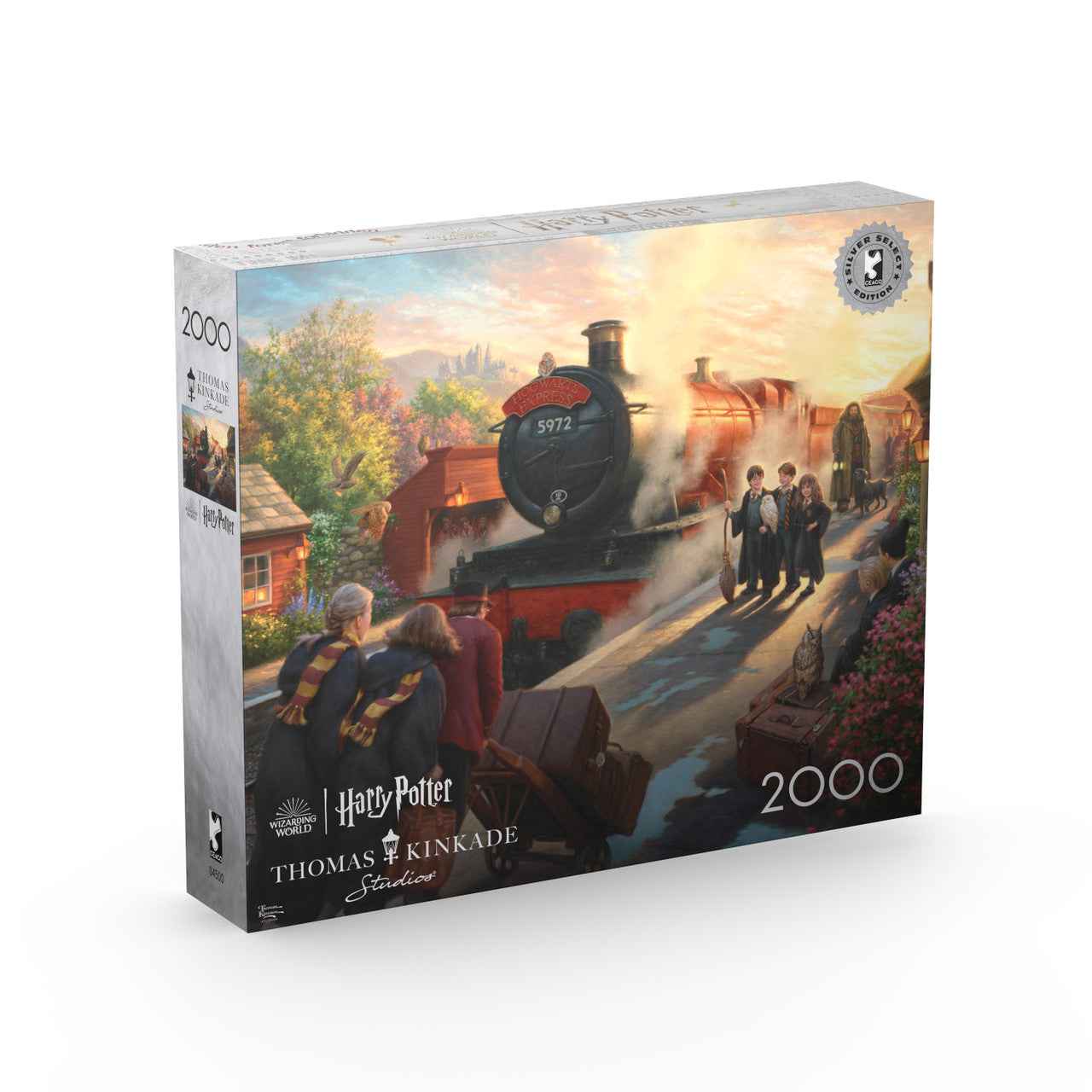 Ceaco Puzzle: Hogwart's Express 2000 Piece Puzzle (Silver Select Edition) - Giftable Package With Silver Foil Accents