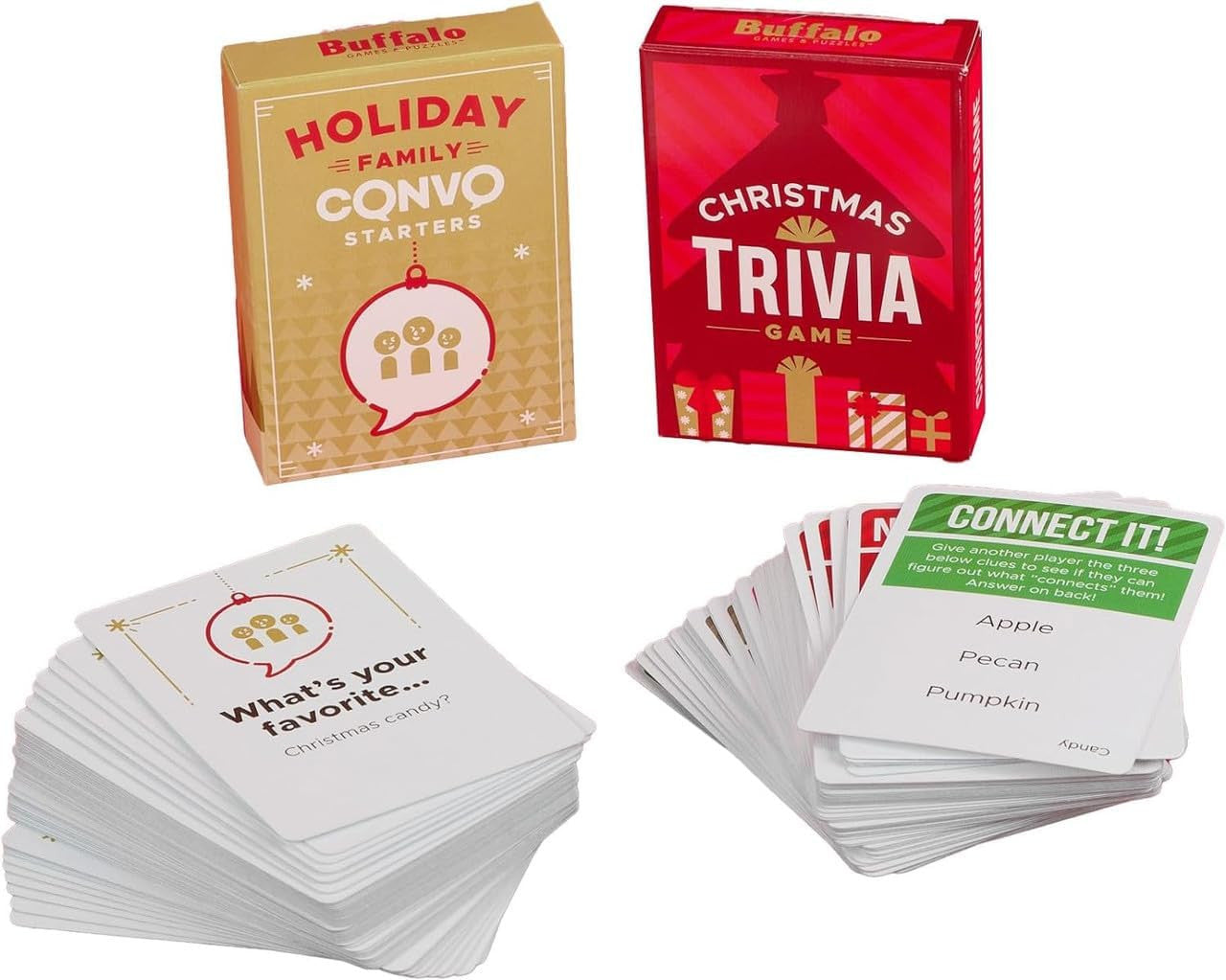 Holiday Family Card Game 2-Pack | Conversation Starters & Trivia | The Perfect Addition to Family Game Night | Fun for Ages 6+
