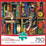 The Cats of Charles Wysocki: Frederick the Literate 750 Piece Jigsaw Puzzle Box