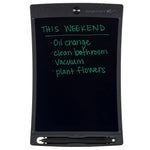 Jot™ Writing Tablet Gray front view with writing on screen