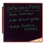 VersaTiles™ Memo Board Desert Red front view with writing on screen